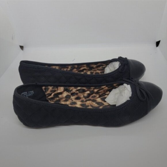 MIA Marjorie black quilted Ballet flat shoes size 8M Bow Closed toe C19564A - Picture 10 of 10